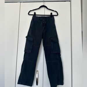 TNA Black Cargo Pants Size 0